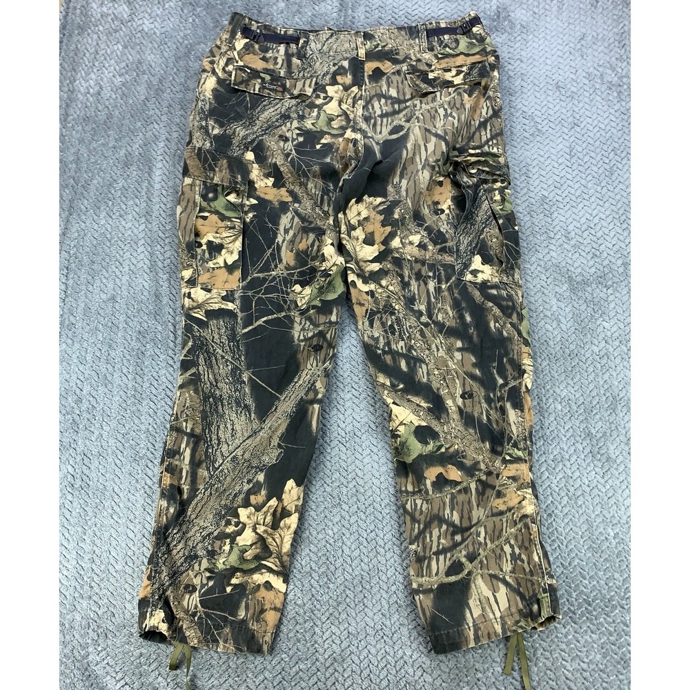 Vintage Rattlers Brand Mossy Oak Break Up Camo Hunting Pants Size XL Cargo USA